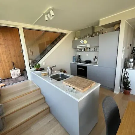 Penthouse W/view, Private Rooftop, Jacuzzi, Parking Lägenhet Oslo
