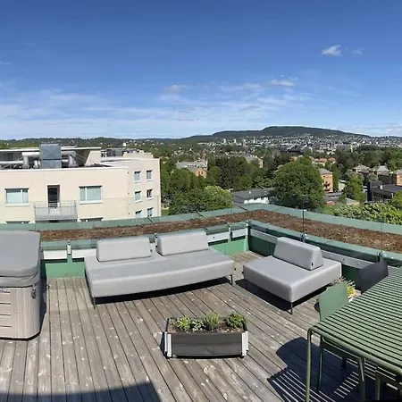 Penthouse W/view, Private Rooftop, Jacuzzi, Parking * Oslo