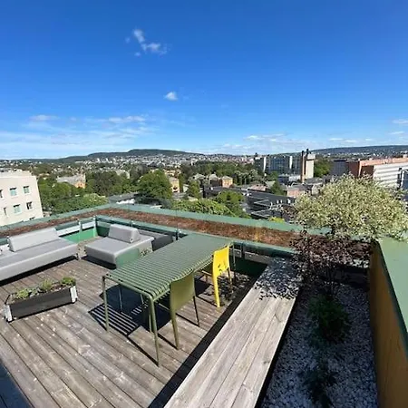 Penthouse W/view, Private Rooftop, Jacuzzi, Parking Oslo